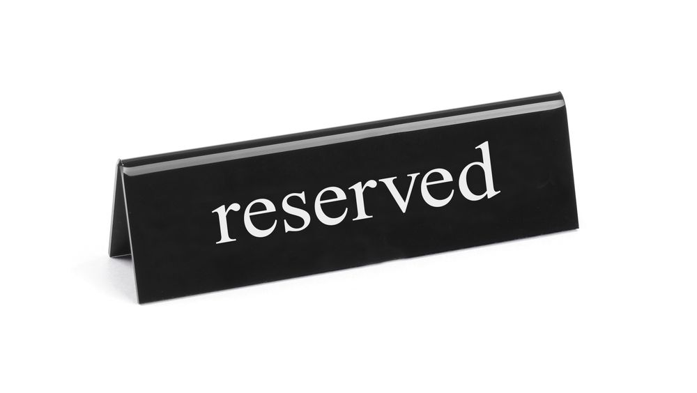Tafelstandaard gereserveerd | HENDI | reserved | 130x30x(H)38mm