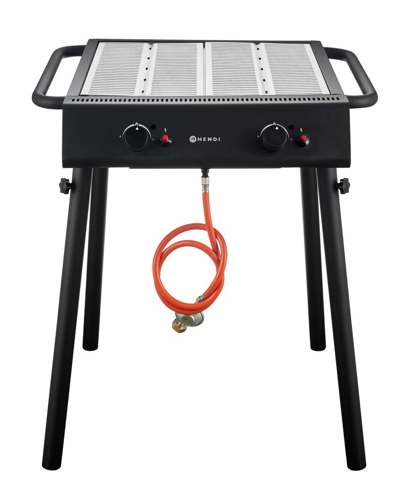 Xantos Black Gasgrill | HENDI | Zwart | 9,5kW | 770x710x(H)870mm