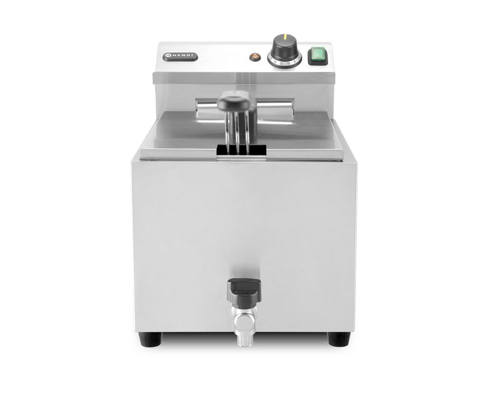 Friteuse XL met aftapkraan | HENDI | Profi Line | 10L | 400V/6600W | 300x585x(H)377mm