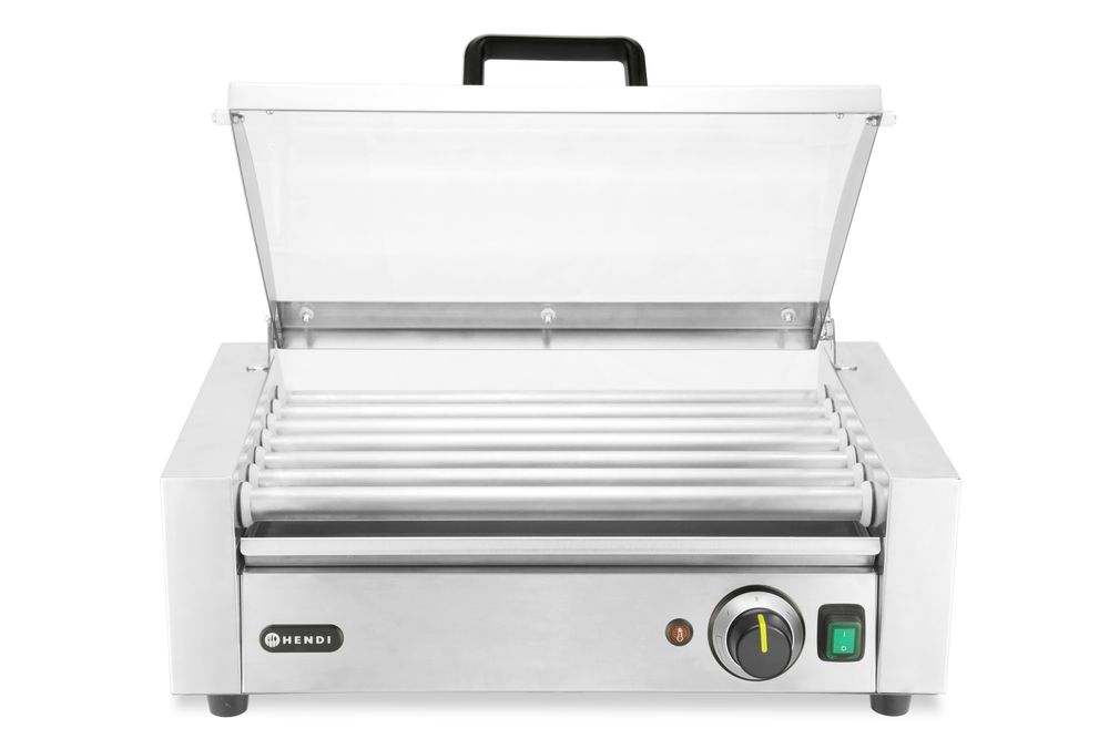 Worstrolgrill | 1-zone met energiebesparend deksel | HENDI | 230V/620W | 566x375x(H)259mm