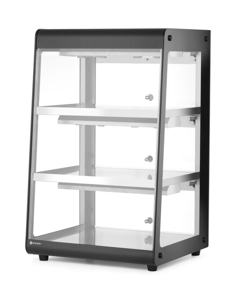 Opzet warmhoudvitrine | HENDI | Zwart | 220-240V/500W | 472x447x(H)775mm