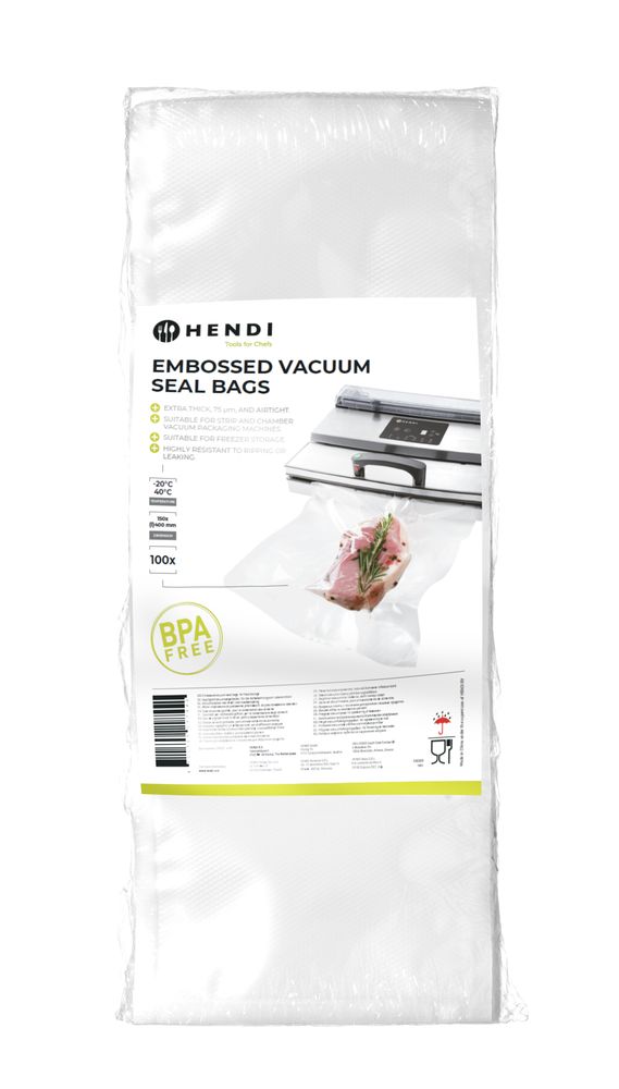 Vacuümverpakkingszakken met reliëf | HENDI | 100 st. | 150x400mm