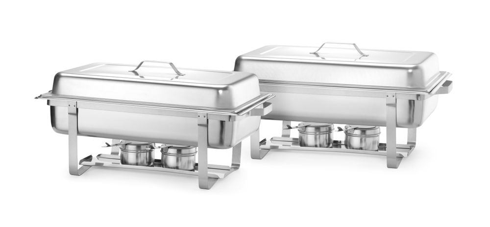 Hendi Chafing Dish Gastronorm 1/1 Kitchen Line | 9 Liter | Set van 2 stuks | 600×358×(h)295 mm