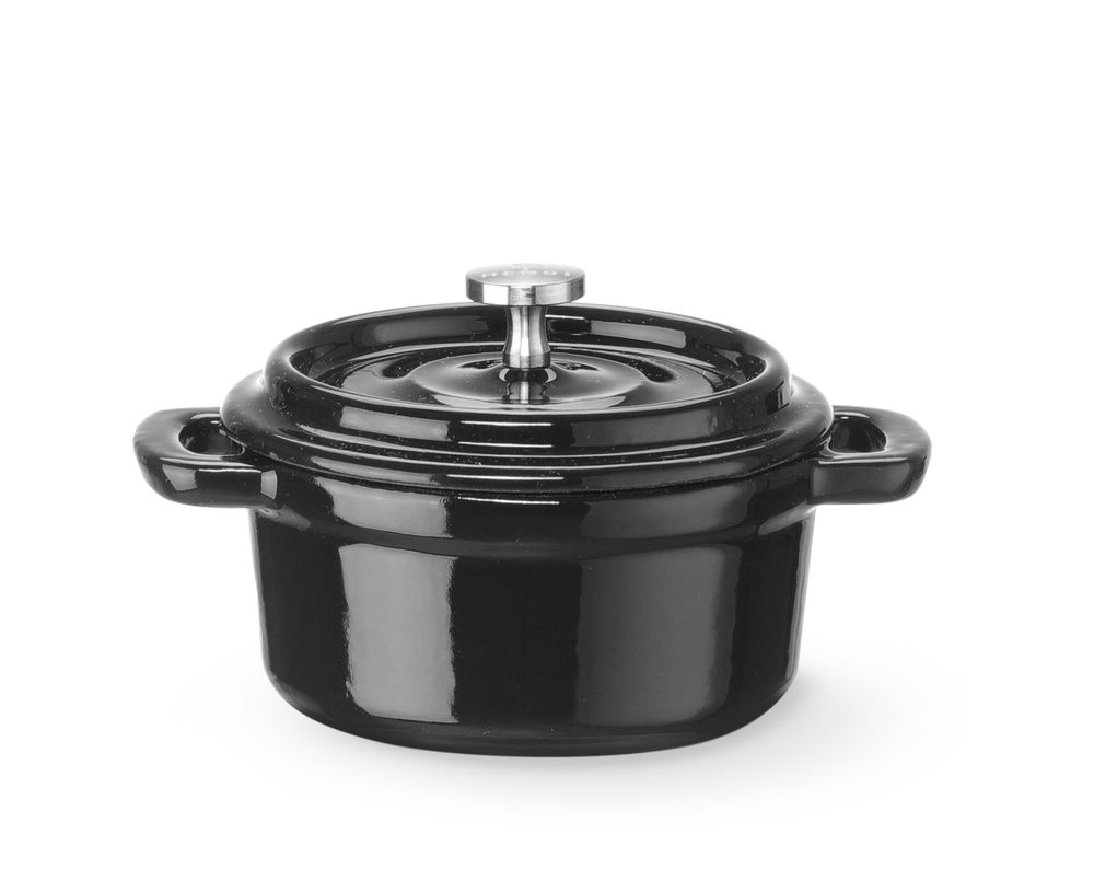 Braadpan geëmailleerd gietijzer | HENDI | 0,27L | Zwart | 130x100x(H)48mm