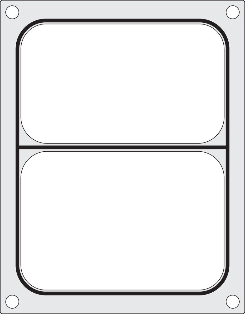 Traysealer matrix | HENDI | Twee-delige container 227x178 mm