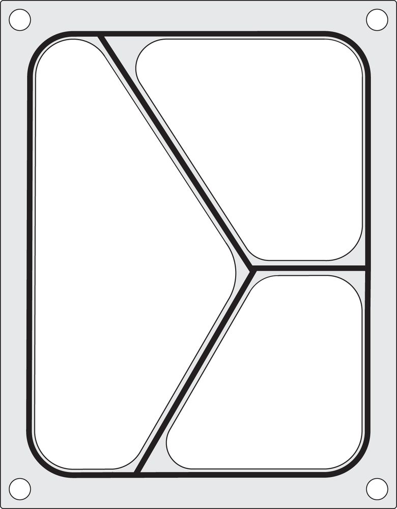 Traysealer matrix | HENDI | Driedelige container 227x178 mm