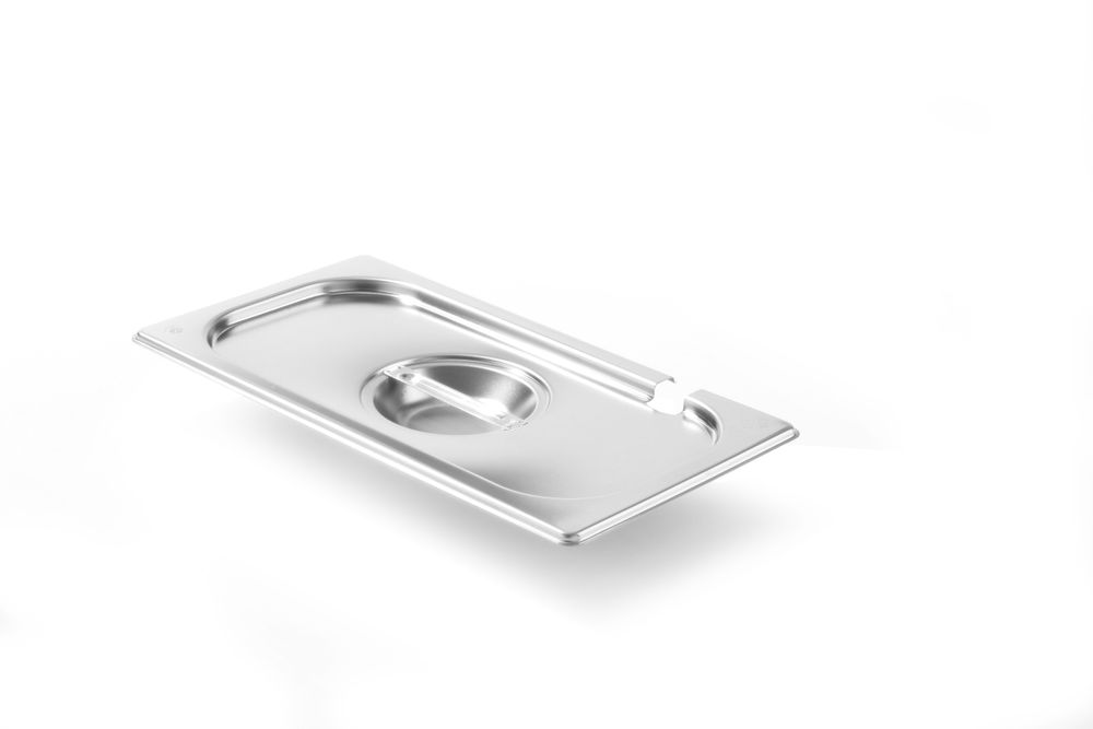 Hendi GN deksel 1/3 rvs met lepeluitsparing Kitchen Line