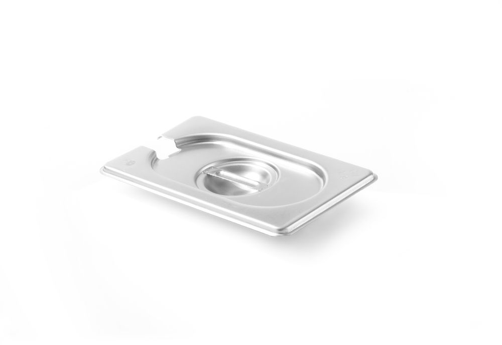 Hendi GN deksel 1/9 rvs met lepeluitsparing Kitchen Line