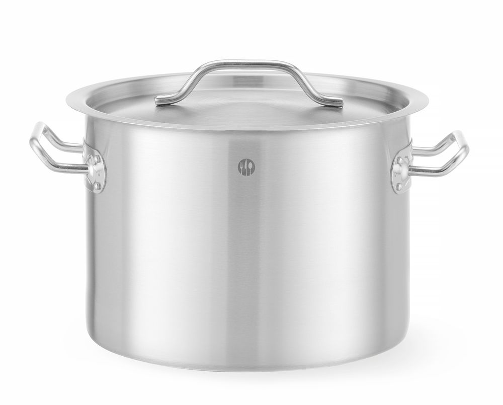 Hendi Kookpan Midden 9 Liter Budget Line | RVS | met deksel | Ø25×(h)18 cm