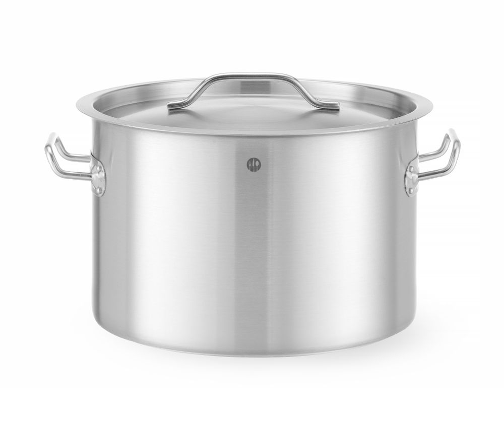 Hendi Kookpan Midden 23 Liter Budget Line | RVS | met deksel | Ø35×(h)24 cm