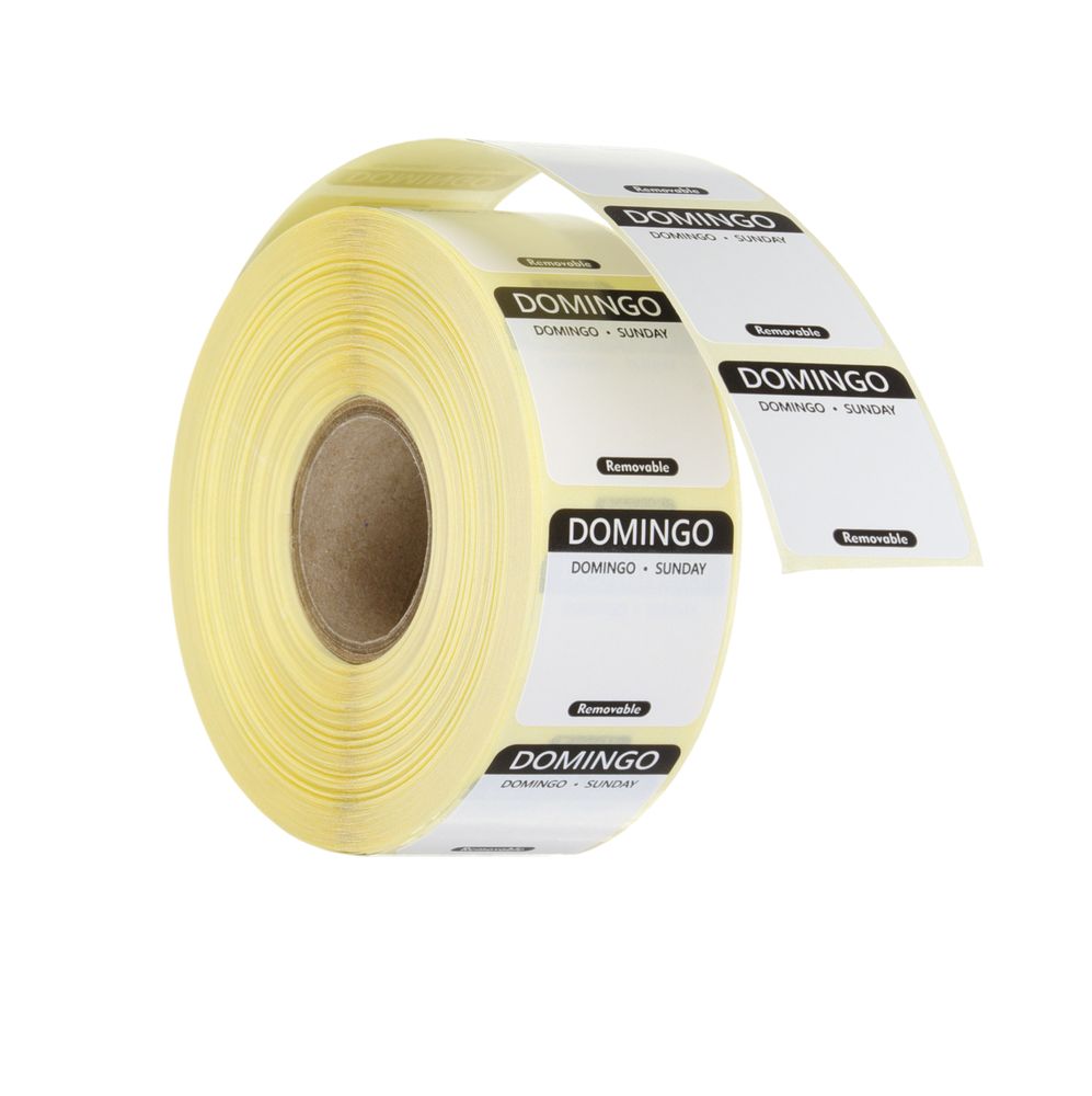 Hendi HACCP Dagstickers Herbruikbaar | Zwart | 1000 stuks | 25×25 mm