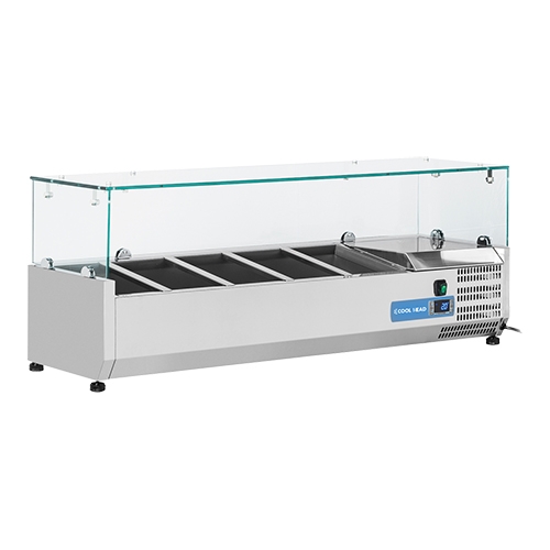 Cool Head Opzetvitrine 5 x GN 1/4