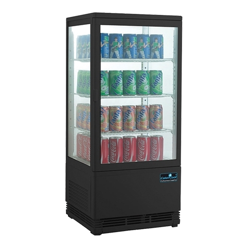 CaterCool Opzetkoelvitrine zwart 68 liter