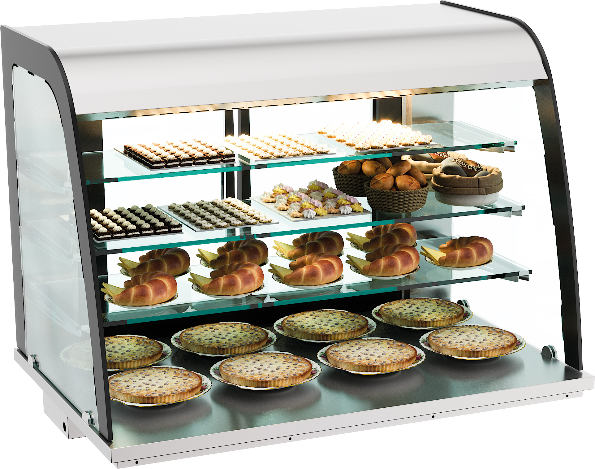 Drop-in Neutraal Vitrine 140l Open