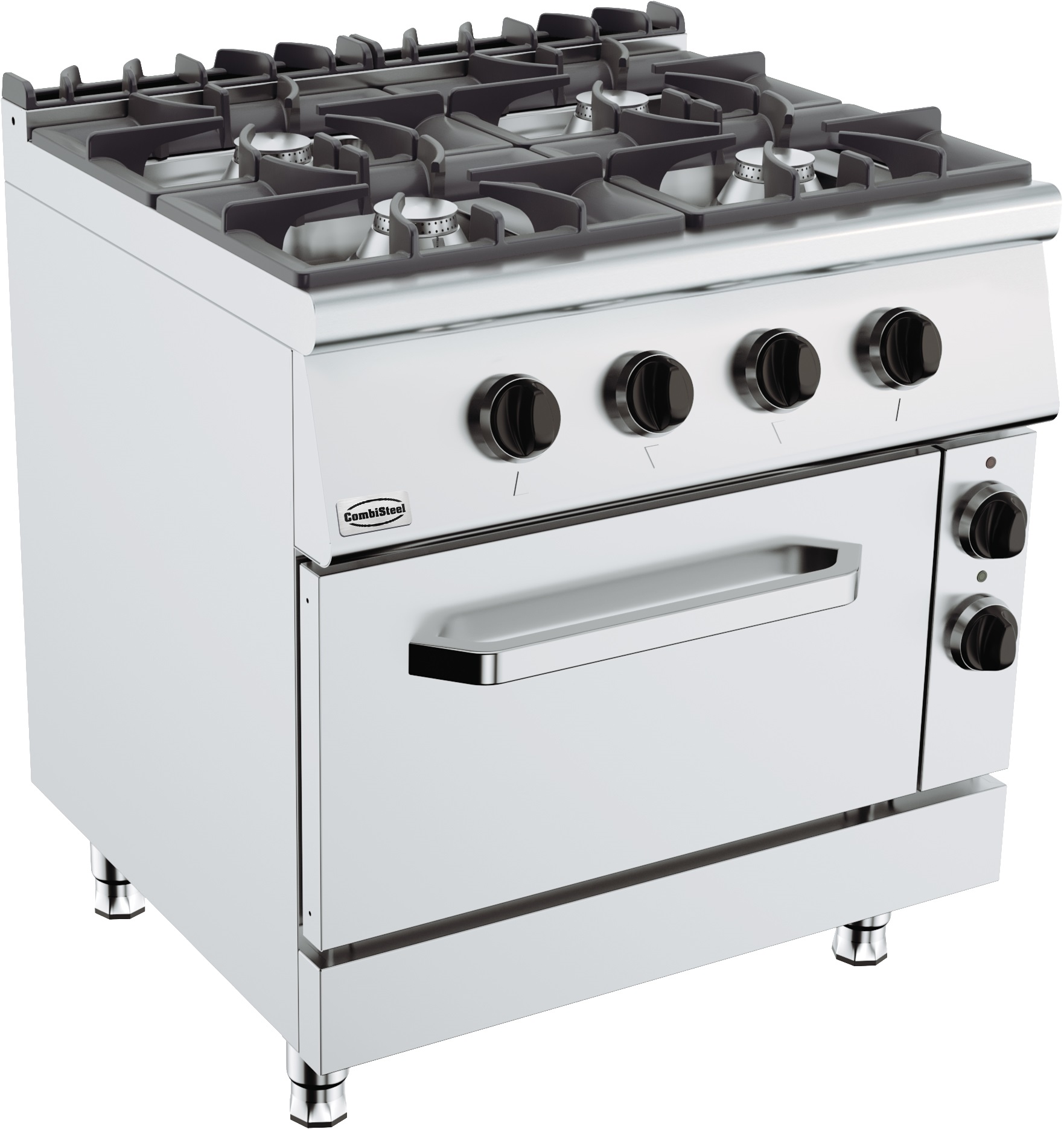 Base 900 Gasfornuis 4 Br. Met Elektrische Oven