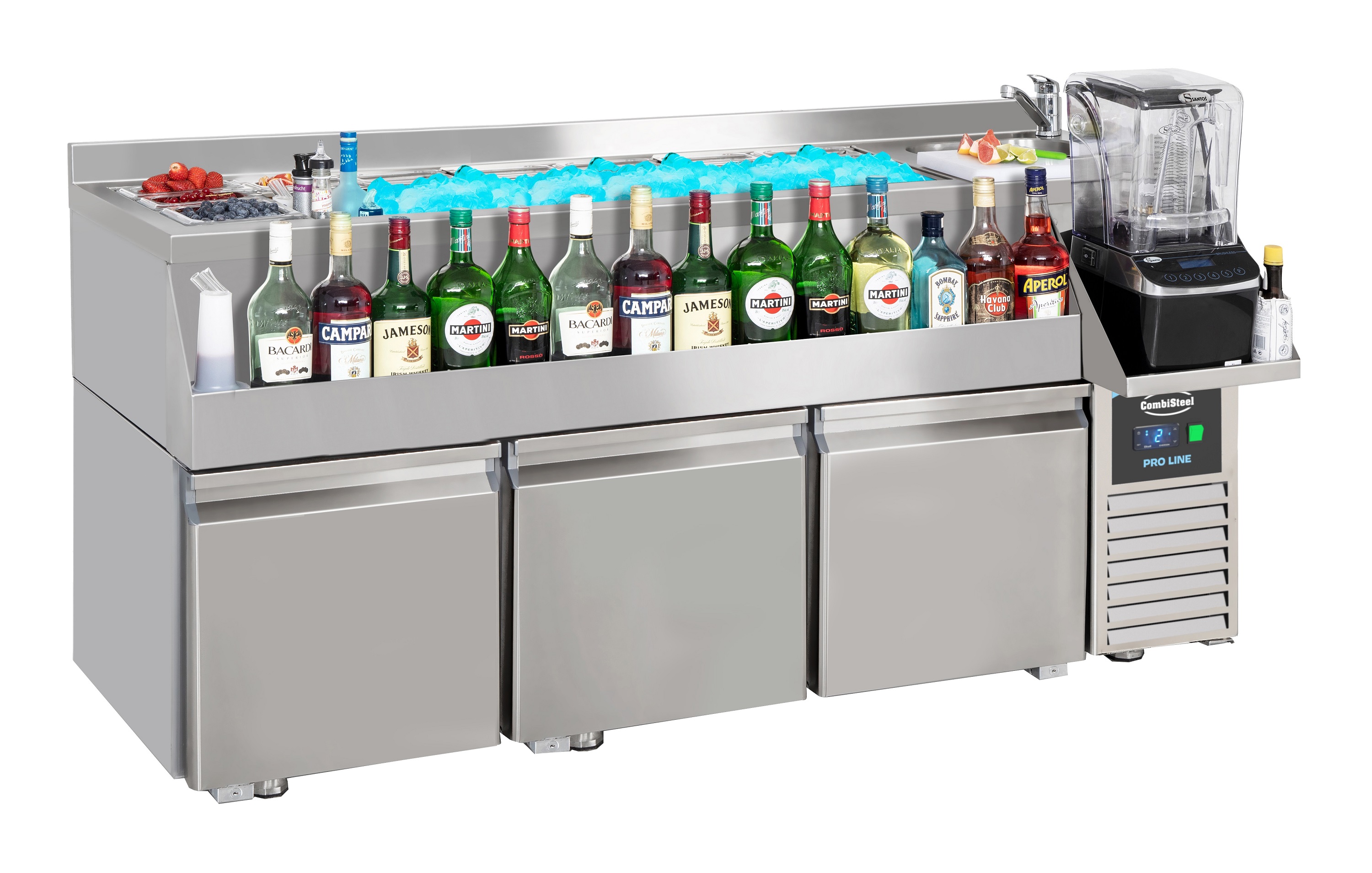 Koelwerkbank 3 Deuren Met Cocktail Bar Station