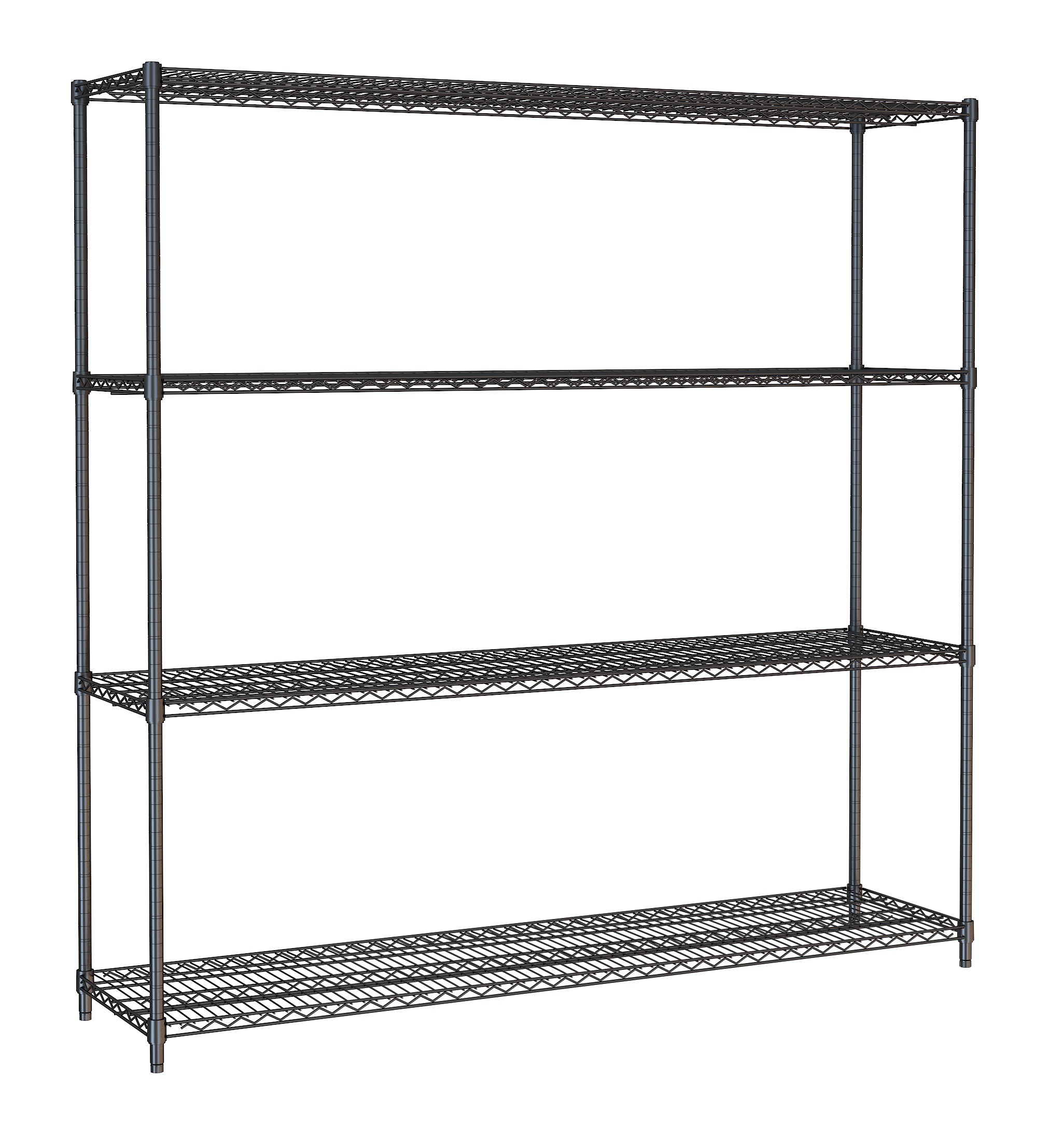 Stelling 4 Levels 1800 Zwart Demontabel
