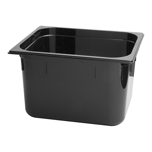 CaterChef GN bak 1/2 - 200 mm zwart polycarbonaat