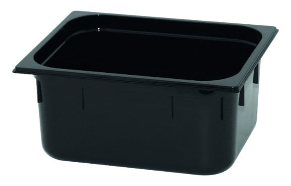 CaterChef GN bak 1/2 - 150 mm zwart polycarbonaat