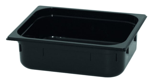 CaterChef GN bak 1/2 - 100 mm zwart polycarbonaat