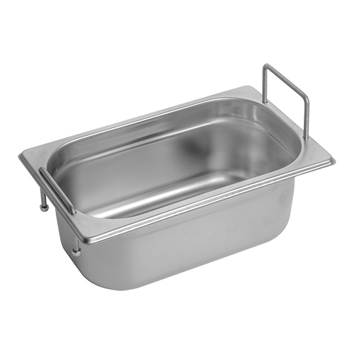CaterChef GN bak 1/4 - 100 mm rvs met grepen Heavy Duty
