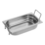 CaterChef GN bak 1/4 - 65 mm rvs met grepen Heavy Duty
