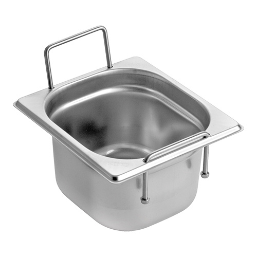 CaterChef GN bak 1/6 - 100 mm rvs met grepen Heavy Duty