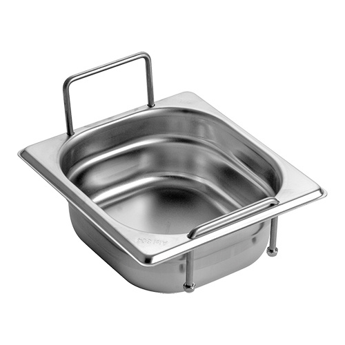 CaterChef GN bak 1/6 - 65 mm rvs met grepen Heavy Duty