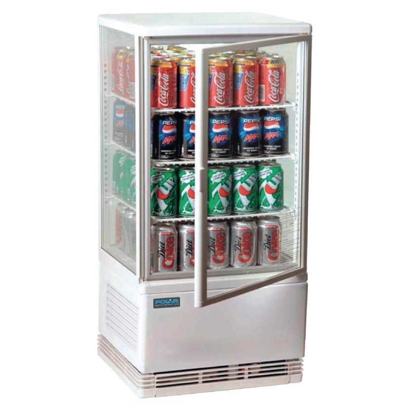 Polar Gekoelde vitrine wit 68 liter
