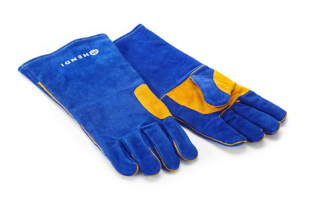 Hittebestendige handschoenen | leer | HENDI | Blauw | (L)410mm