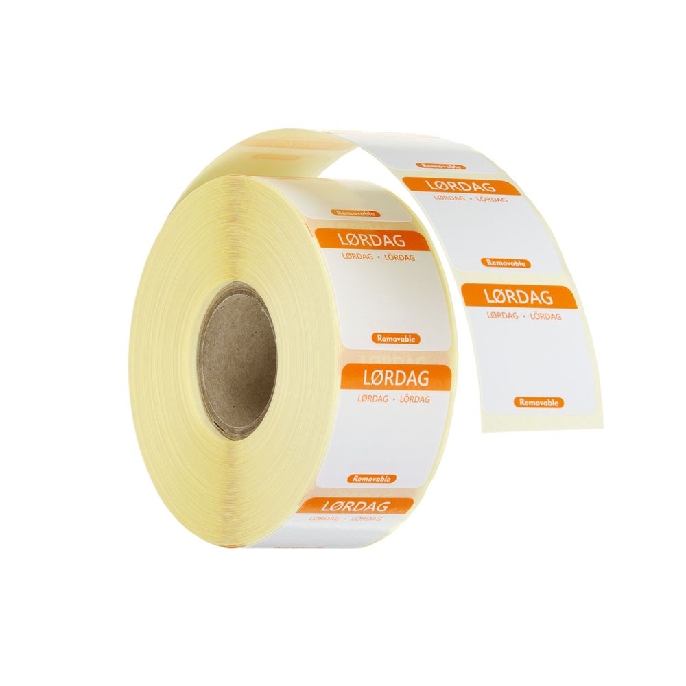 Voedselveiligheidsstickers | multifunctioneel | eenvoudig verwijderbaar  | HENDI | Zaterdag | Oranje | 1000 st. | 25x25mm