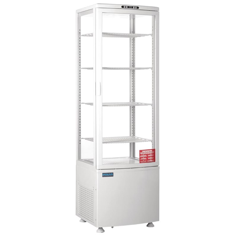 Polar C-Serie Energiezuinige Koelkast Met Gebogen Deur Wit 235Ltr | CX575 | 48,5x51,5x169(H)cm