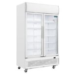 Polar G-serie tweedeurs displaykoeling met lichtbak 950L klapdeuren | GE580 | 73x120x203,6(H)cm