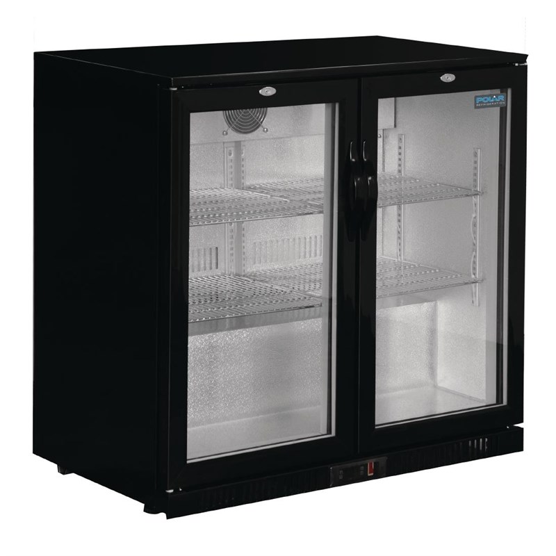 Polar G-serie 2-deurs barkoeling met klapdeuren zwart 208L | GL002 | 52x90x90(H)cm