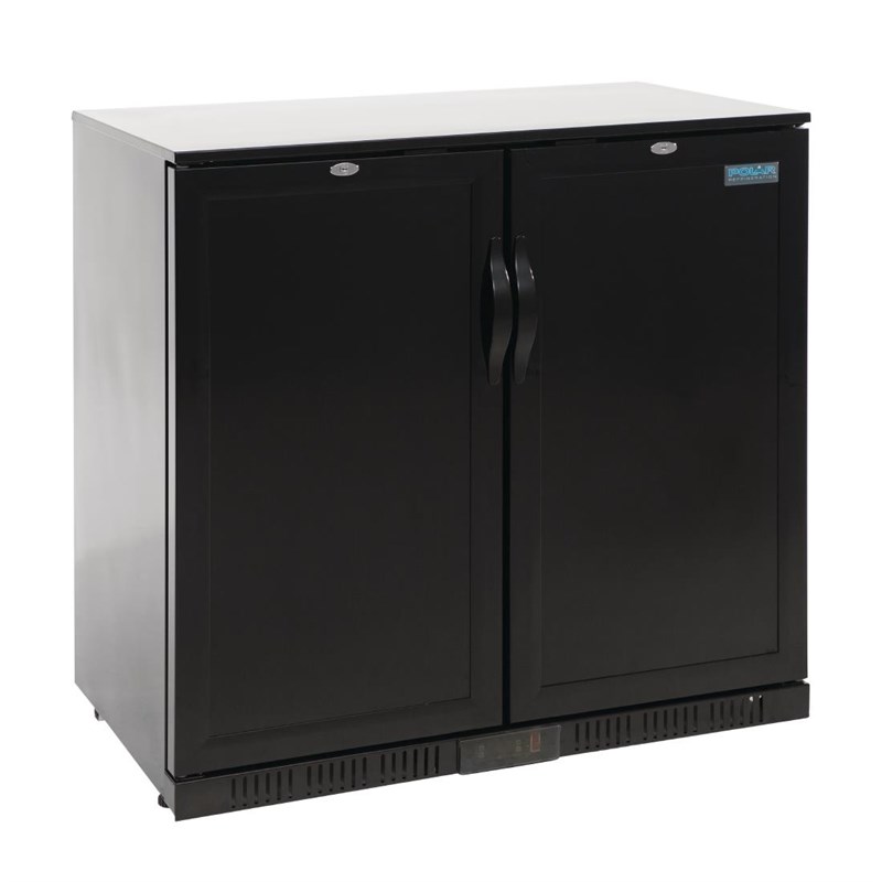 Polar G-serie 2-deurs barkoeling met blinde klapdeuren zwart 208L | GL016| Energielabel A | 52x90x90(H)cm