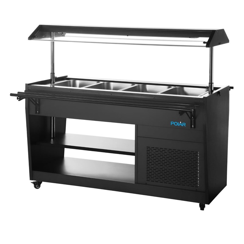 Polar G-Serie Gekoelde Buffetbar Zwart | PG007 | 74x105,8x135,6(H)cm