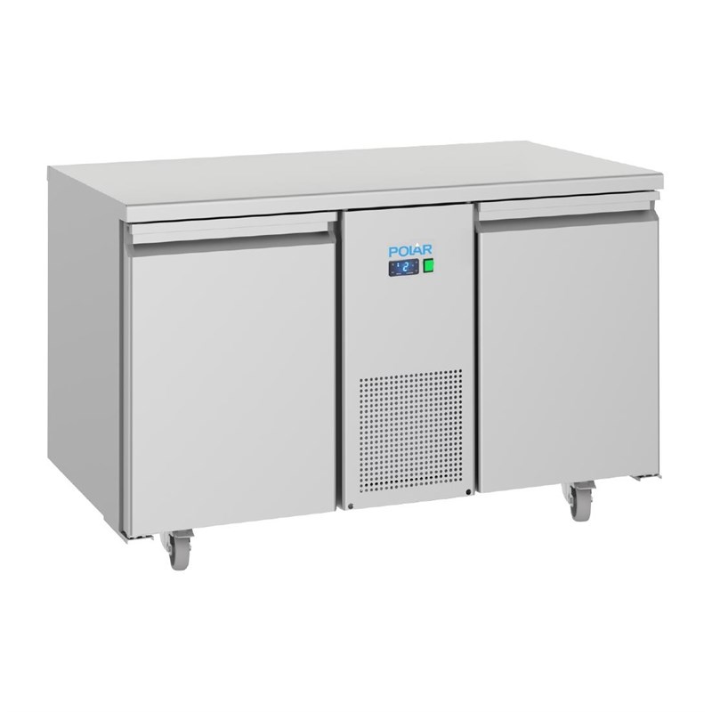 Polar U-Series Energiezuinige 2-Deurs Werkbank Koelkast 281Ltr | UA070 | 70x130x85(H)cm