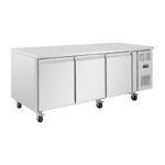 Polar U-serie 3-deurs counter met euronorm opslag 634L | UA084 | Energielabel A | 80x202x86(H)cm