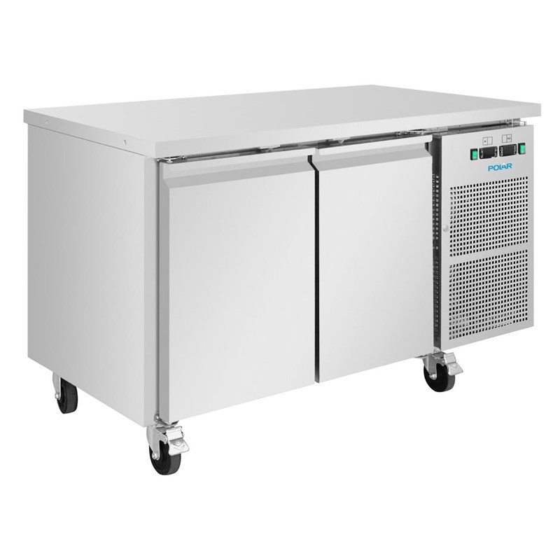 Polar U-Serie Koel-Vrieswerkbank Met 2 Deuren 124L | UA086 | 70x136x86(H)cm