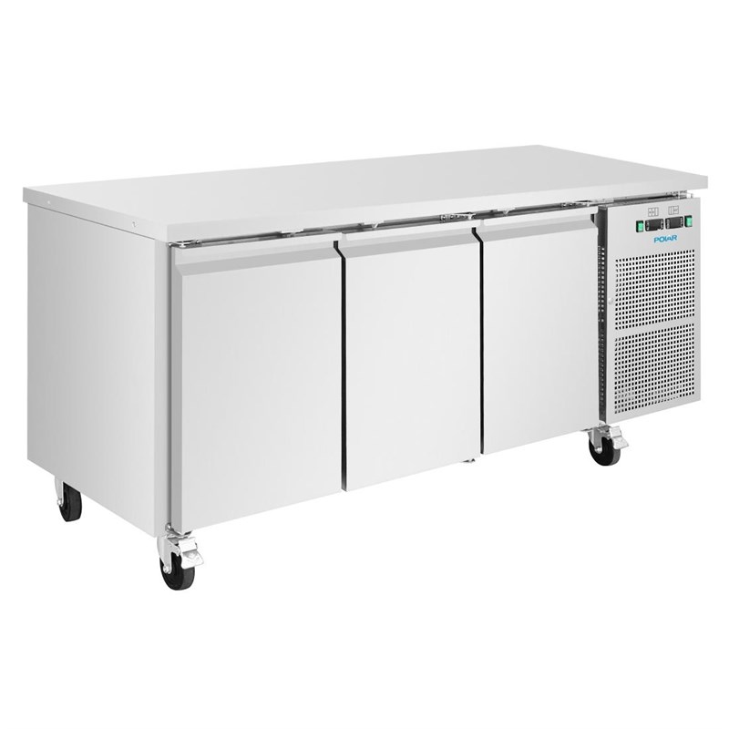 Polar U-Serie Koel-Vrieswerkbank Met 3 Deuren 314L | UA087 | 70x179,5x86(H)cm