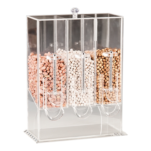 EMGA Muesli dispenser 1,500L polycarbonaat 3x1,5L