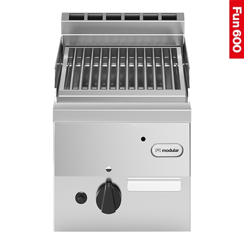 Modular Lavasteen grill RVS 1 zone