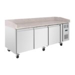 Polar U-serie Bakkerij Counter Koelkast met Granieten Blad 634Ltr | Energielabel A | 202x80x100(H)cm